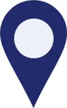 Map Pin signifying getting found in Google search map pack